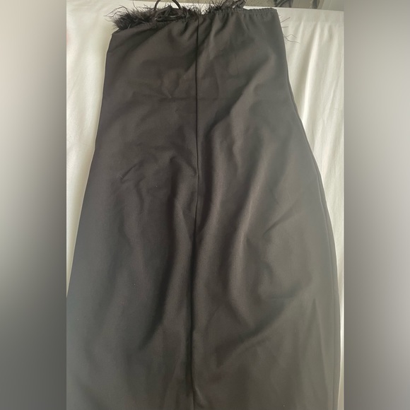 Size Large Mid-Length Black Feather Dress - Picture 5 of 5